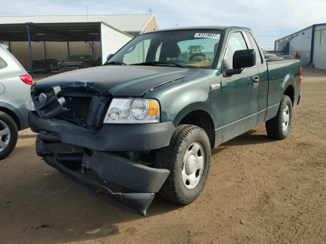 1FTRF12257NA03290 - 2007 FORD F150 BLACK photo 2