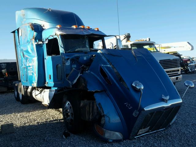 1XPHD49X2AD797312 - 2010 PETERBILT 386 BLUE photo 1