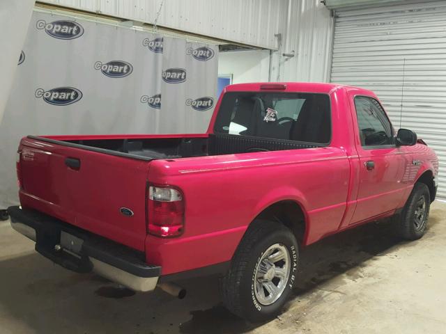 1FTYR10D65PA48330 - 2005 FORD RANGER RED photo 4