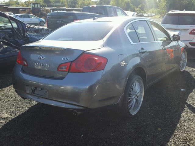 JN1CV6AR0AM459198 - 2010 INFINITI G37 GRAY photo 4