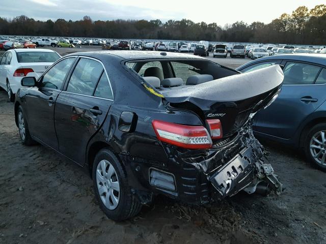 4T1BF3EK2BU739672 - 2011 TOYOTA CAMRY BASE BLACK photo 3