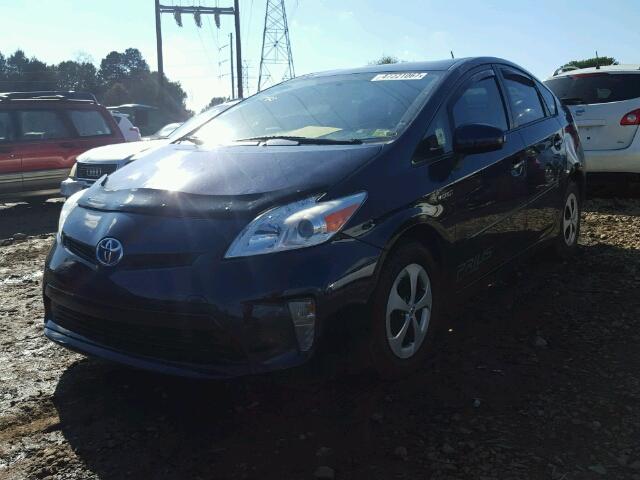 JTDKN3DU9C0334489 - 2012 TOYOTA PRIUS BLUE photo 2