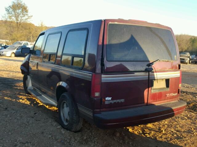 1GDEL19W6TB533792 - 1996 GMC SAFARI XT BURGUNDY photo 3