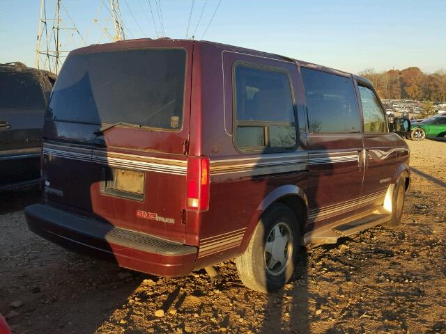 1GDEL19W6TB533792 - 1996 GMC SAFARI XT BURGUNDY photo 4