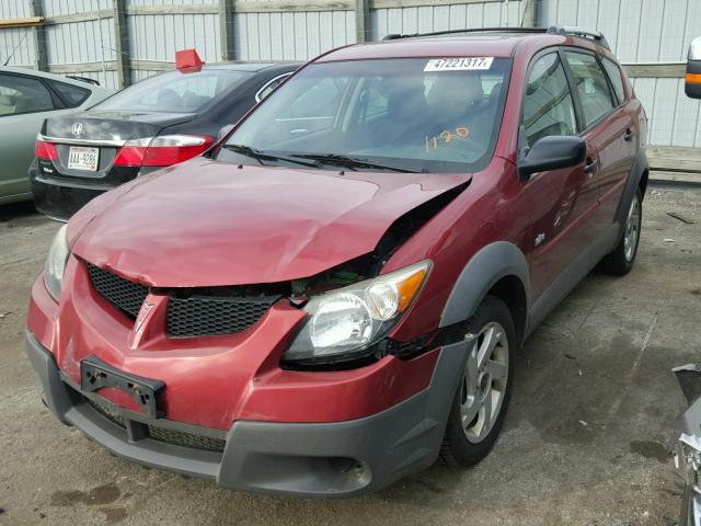 5Y2SL62863Z460589 - 2003 PONTIAC VIBE MAROON photo 2