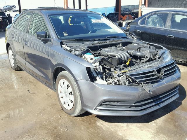 3VW2K7AJ5FM280407 - 2015 VOLKSWAGEN JETTA BASE GRAY photo 1