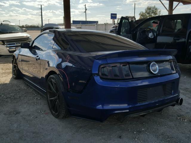 1ZVBP8CFXD5216043 - 2013 FORD MUSTANG GT BLUE photo 3