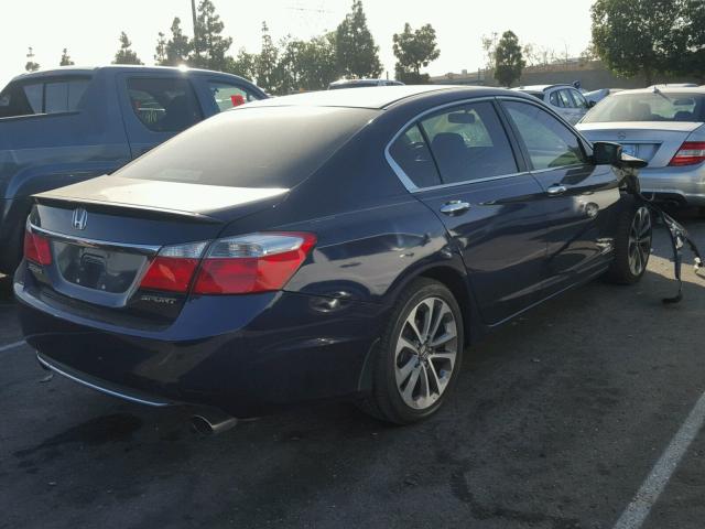 1HGCR2F5XFA076217 - 2015 HONDA ACCORD SPO BLUE photo 4