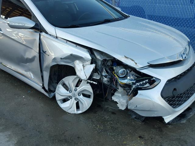 KMHEC4A43DA078113 - 2013 HYUNDAI SONATA HYB SILVER photo 9