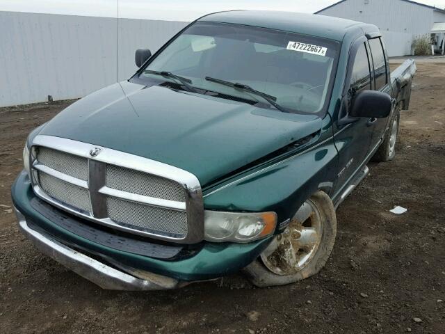 1D7HU18D63S303593 - 2003 DODGE RAM 1500 S GREEN photo 2