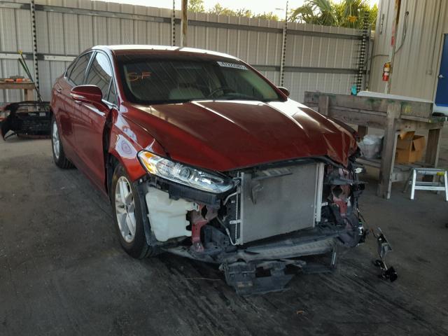 3FA6P0H78ER363554 - 2014 FORD FUSION SE RED photo 1