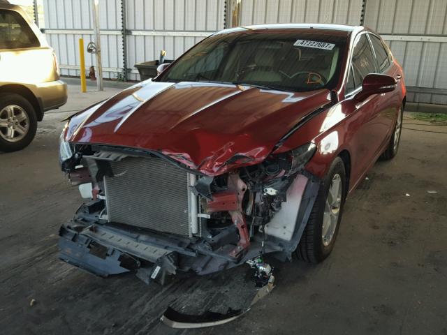 3FA6P0H78ER363554 - 2014 FORD FUSION SE RED photo 2