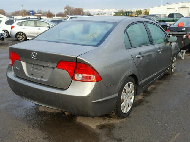 2HGFA16528H343885 - 2008 HONDA CIVIC LX GRAY photo 4