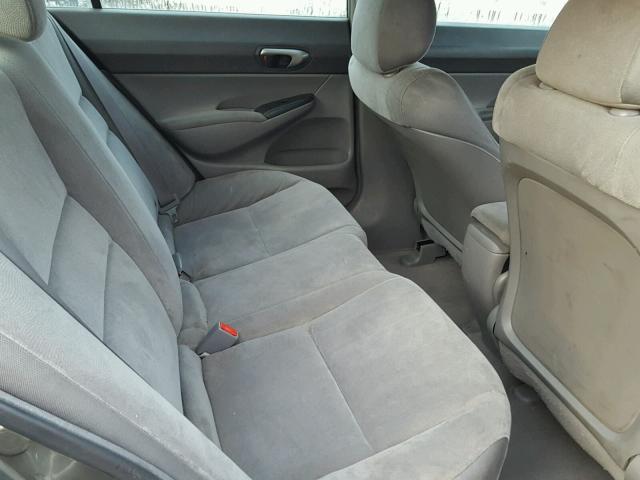 2HGFA16528H343885 - 2008 HONDA CIVIC LX GRAY photo 6