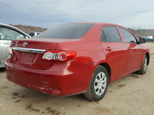 2T1BU4EE0BC570047 - 2011 TOYOTA COROLLA BA RED photo 4