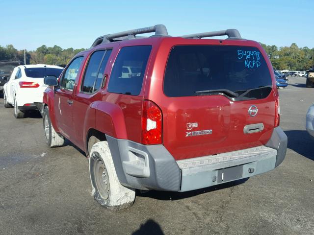 5N1AN08U37C542498 - 2007 NISSAN XTERRA OFF RED photo 3