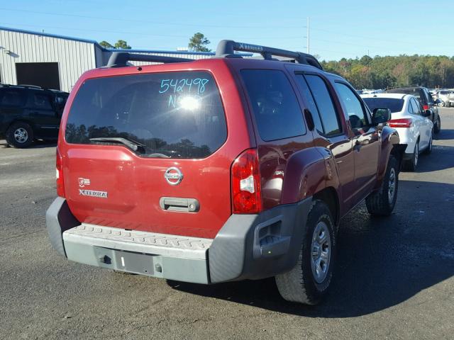 5N1AN08U37C542498 - 2007 NISSAN XTERRA OFF RED photo 4