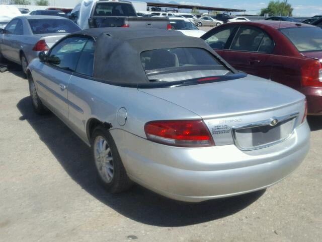 1C3EL45T23N514175 - 2003 CHRYSLER SEBRING LX SILVER photo 3