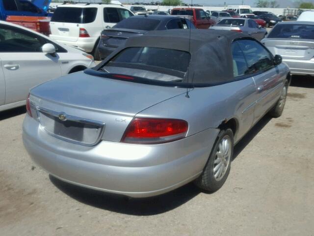 1C3EL45T23N514175 - 2003 CHRYSLER SEBRING LX SILVER photo 4