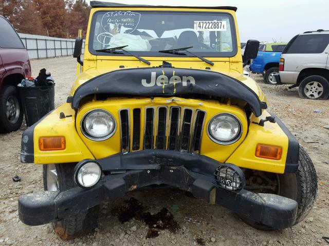 1J4FA29P61P335169 - 2001 JEEP WRANGLER / YELLOW photo 9