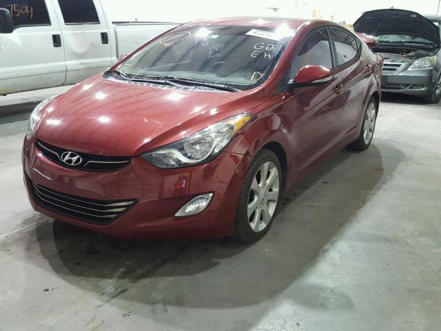 KMHDH4AE4CU324332 - 2012 HYUNDAI ELANTRA GL MAROON photo 2