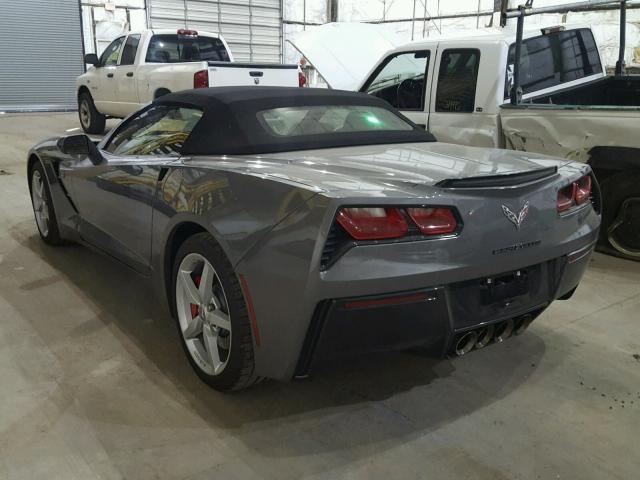 1G1YF3D78F5115590 - 2015 CHEVROLET CORVETTE S GRAY photo 3