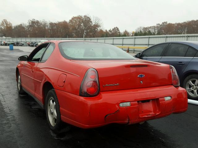 2G1WW12E949244533 - 2004 CHEVROLET MONTE CARL RED photo 3