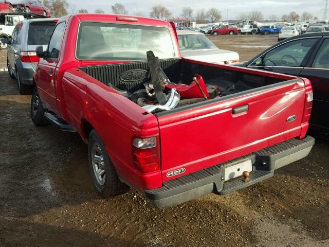 1FTYR10D85PA05527 - 2005 FORD RANGER RED photo 3