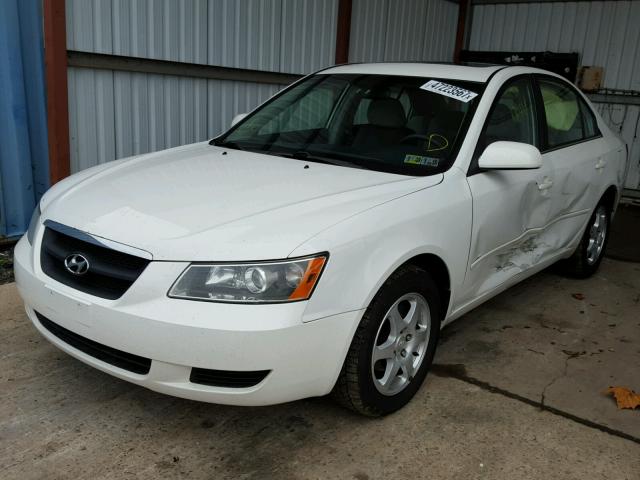 5NPET46C08H398783 - 2008 HYUNDAI SONATA GLS WHITE photo 2