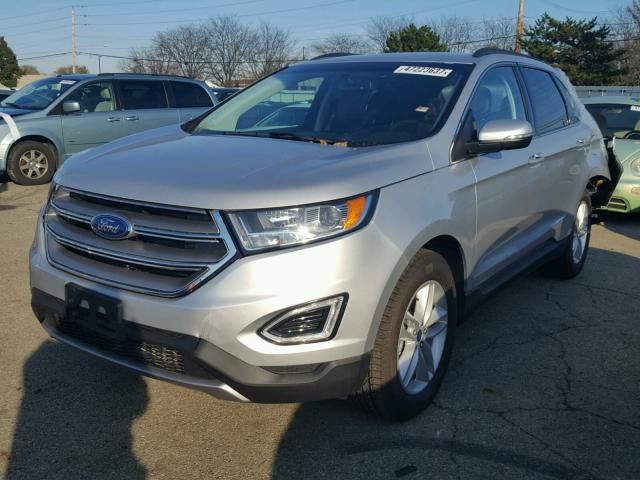 2FMPK4J98HBC30355 - 2017 FORD EDGE SEL SILVER photo 2