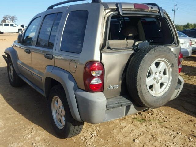 1J4GK48K95W510433 - 2005 JEEP LIBERTY SP GOLD photo 3