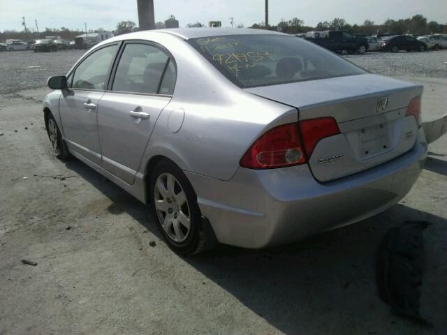 2HGFA16568H522771 - 2008 HONDA CIVIC LX SILVER photo 3