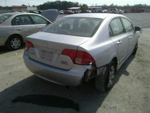 2HGFA16568H522771 - 2008 HONDA CIVIC LX SILVER photo 4