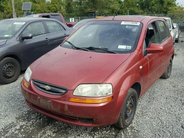 KL1TD66648B259565 - 2008 CHEVROLET AVEO BASE Қызыл фото 2