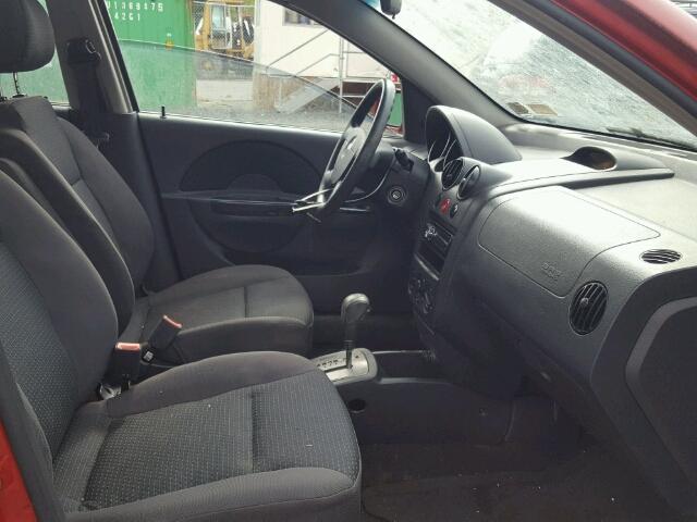 KL1TD66648B259565 - 2008 CHEVROLET AVEO BASE Қызыл фото 5