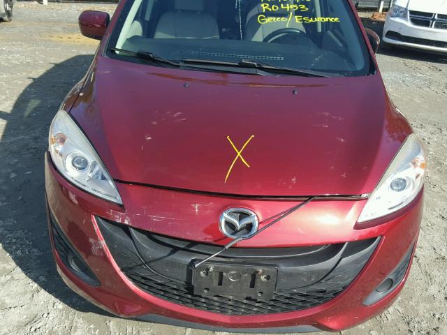 JM1CW2BL1C0125592 - 2012 MAZDA 5 RED photo 7