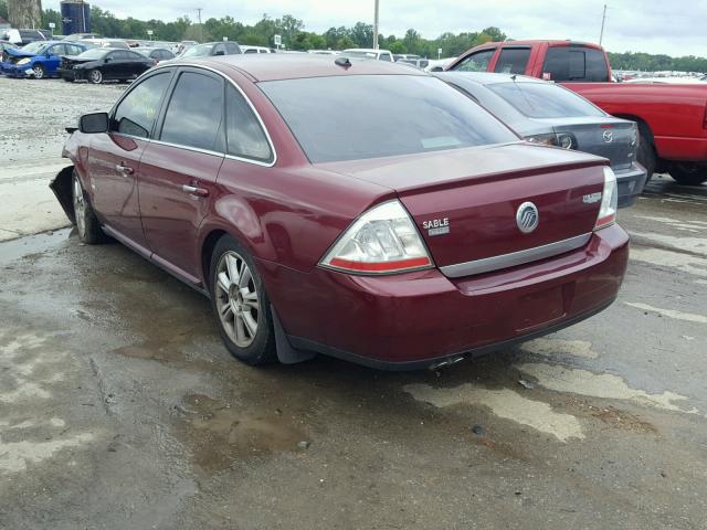 1MEHM42W88G618801 - 2008 MERCURY SABLE PREM RED photo 3