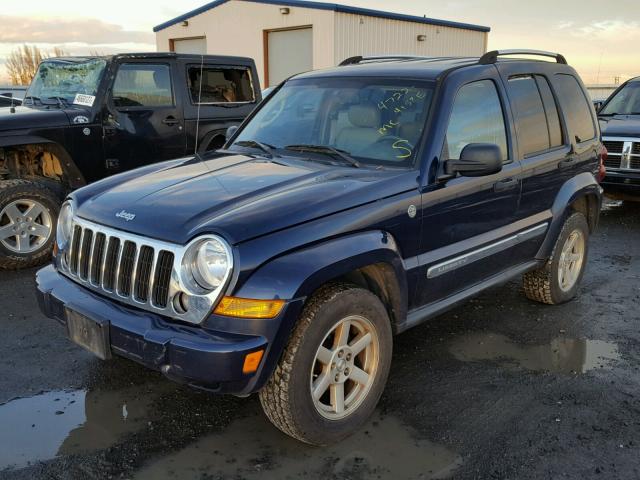 1J4GL58K36W100411 - 2006 JEEP LIBERTY LI BLUE photo 2