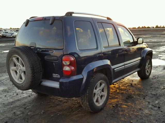 1J4GL58K36W100411 - 2006 JEEP LIBERTY LI BLUE photo 4