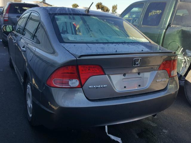 JHMFA36297S004286 - 2007 HONDA CIVIC HYBR GRAY photo 3