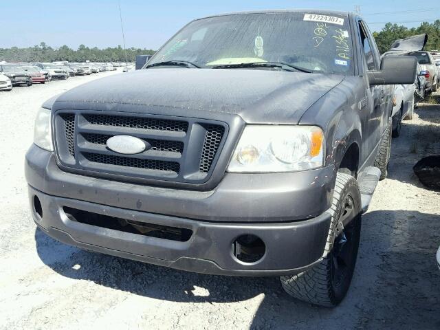 1FTRF12237KC15204 - 2007 FORD F150 GRAY photo 2