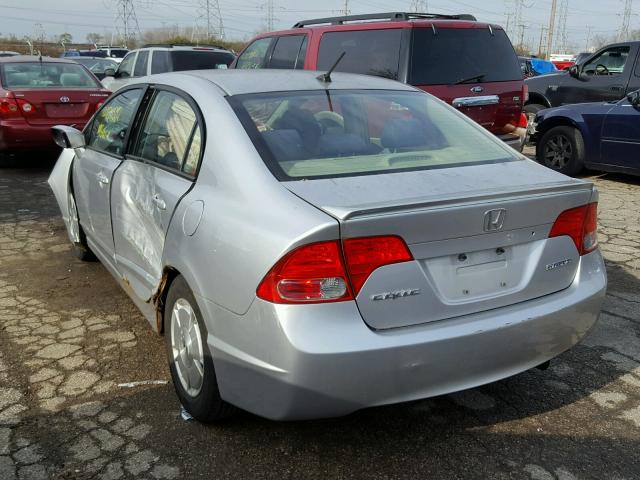 JHMFA36276S026432 - 2006 HONDA CIVIC HYBR SILVER photo 3