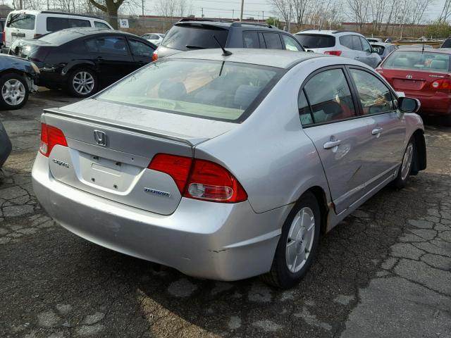 JHMFA36276S026432 - 2006 HONDA CIVIC HYBR SILVER photo 4