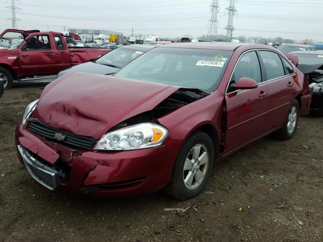 2G1WT58K279227476 - 2007 CHEVROLET IMPALA LT MAROON photo 2