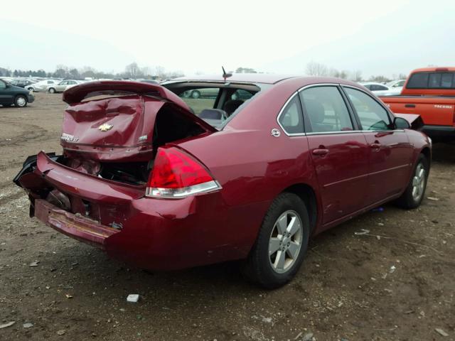 2G1WT58K279227476 - 2007 CHEVROLET IMPALA LT MAROON photo 4