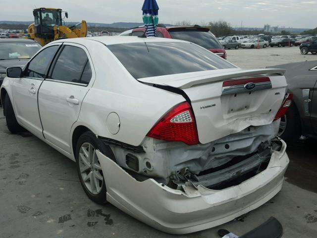 3FAHP0JA8CR414417 - 2012 FORD FUSION SEL WHITE photo 3