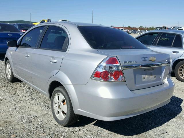 KL1TD56637B109617 - 2007 CHEVROLET AVEO BASE SILVER photo 3