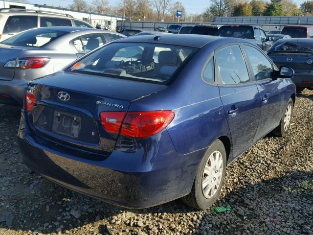 KMHDU46DX9U607452 - 2009 HYUNDAI ELANTRA GL BLUE photo 4