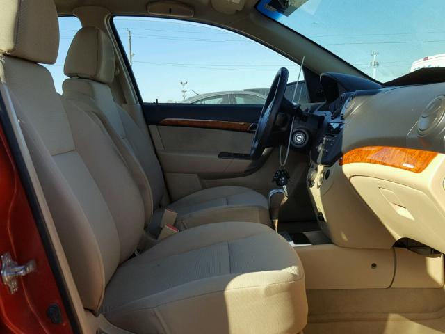 KL1TD56EX9B621725 - 2009 CHEVROLET AVEO LS 红色 照片 5