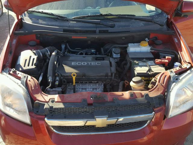 KL1TD56EX9B621725 - 2009 CHEVROLET AVEO LS 红色 照片 7